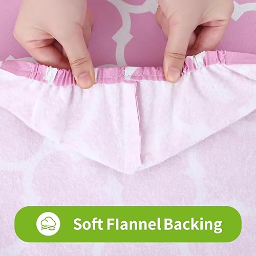 Miniatura 108 de Smiry - Mantel rectangular para mesa de pícnic, impermeable, elástico, ajustable para mesas de 6 pies de vinilo con parte trasera de franela Verde