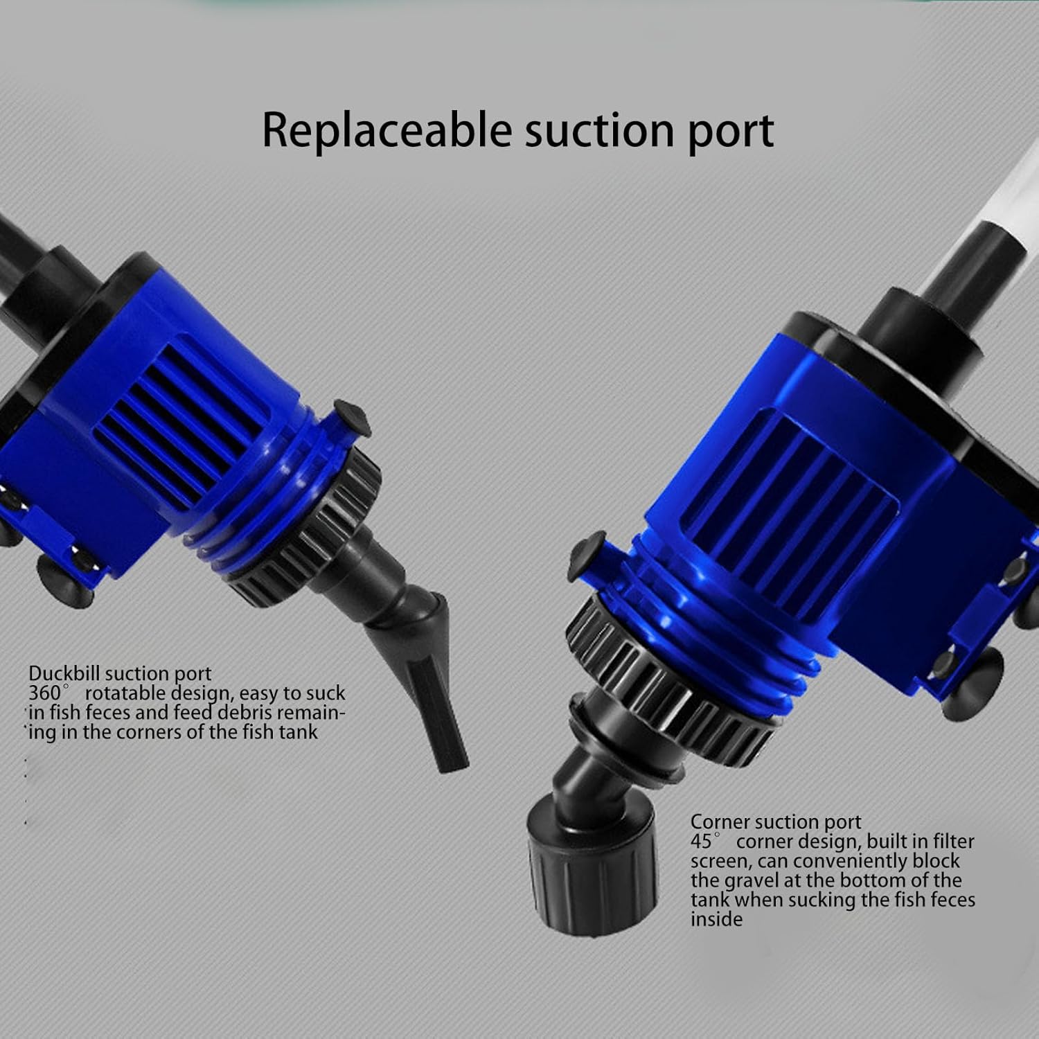 Aquarium Vacuum Gravel Cleaner, 16W Plastic Electric Fish Cleaner Vacuum, High Efficiency Filtering Fish Water Changer Cleaning Tool with Hose (us)