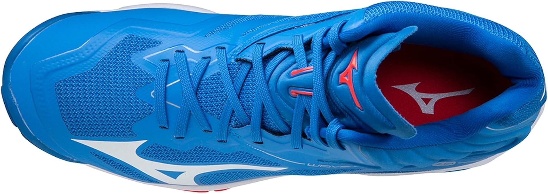 Mizuno Wave Lightning Z6 Mid, Volleyball Shoe, French Blue/White/Ignition Red,