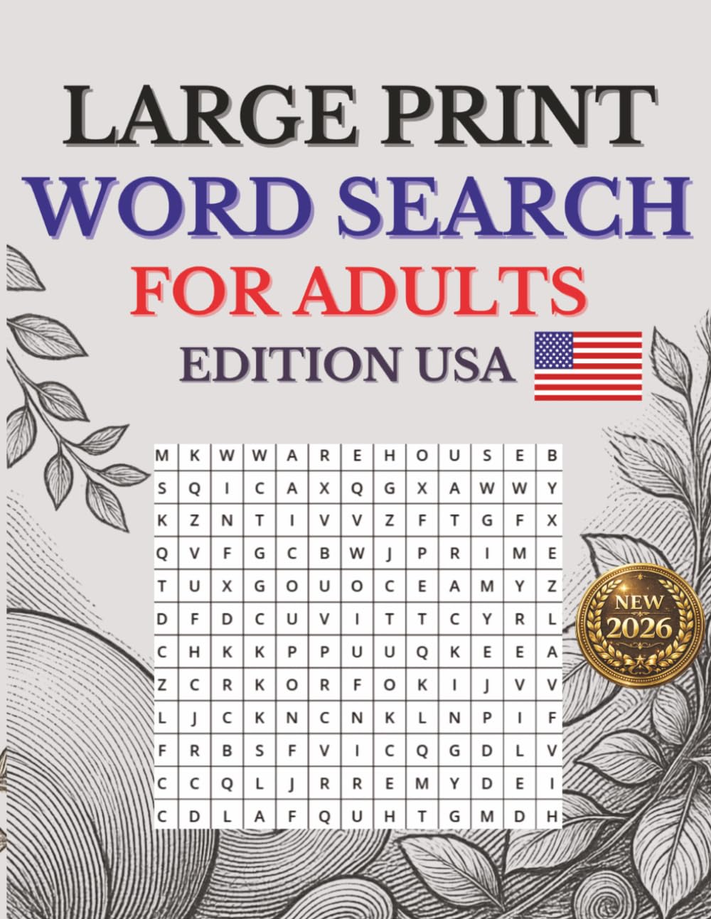 Large Print Word Search for Adults: Edition USA (Large Print Puzzle Books for Adults)