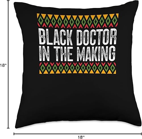 Miniatura 4 de Black Doctor In The Making Black Pride Afrocentric Doctor African American Healthcare Black History Month - Almohada de 18 x 18 pulgadas, multicolor