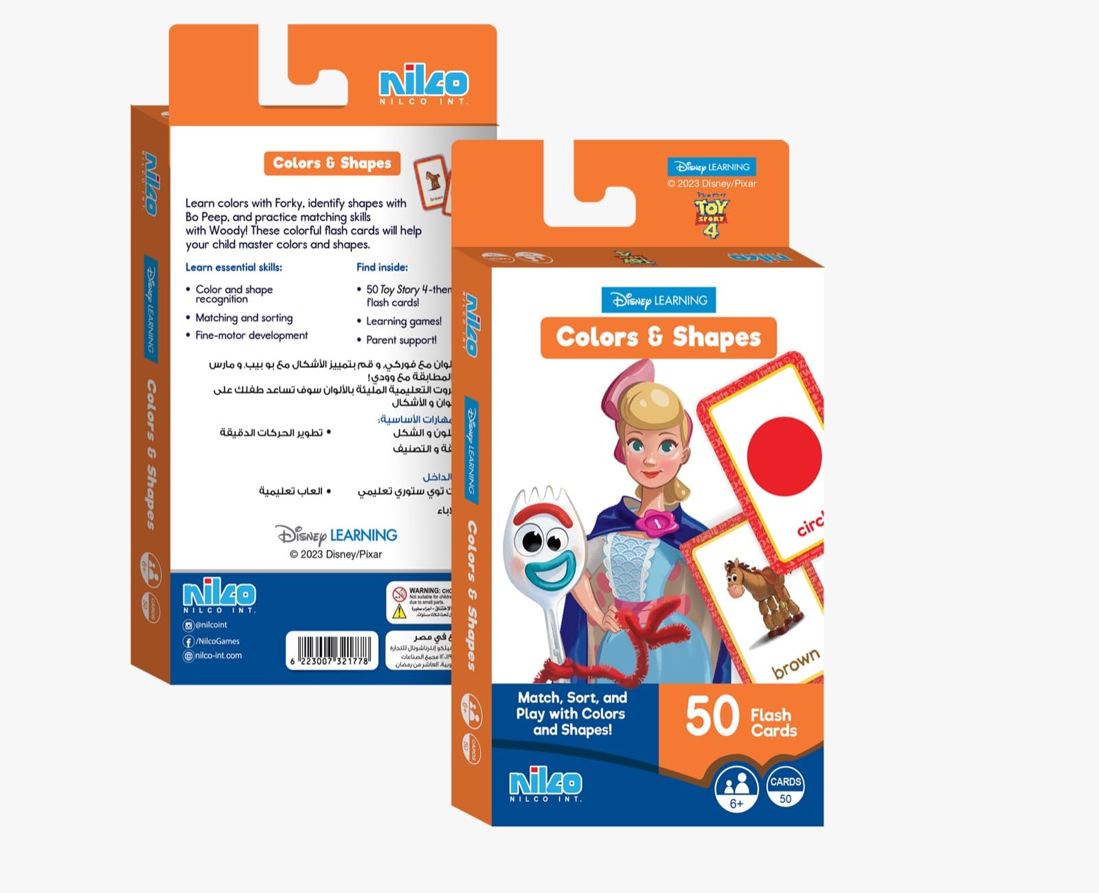 Nilco Disney Toy Story 4 Colors and Shapes Flash Card