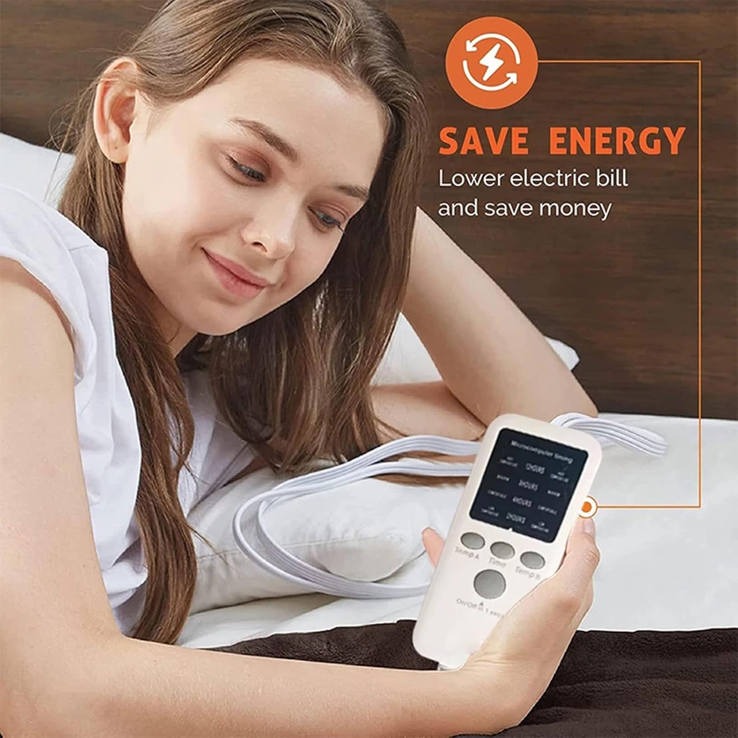 review Electric Blanket Queen Size Dual Control, Heated Blanket with 1-12H Timer Auto-Off & 9 Heating Levels, Fast Heating Blanket Machine Washable, Home Office Use ETL Certified