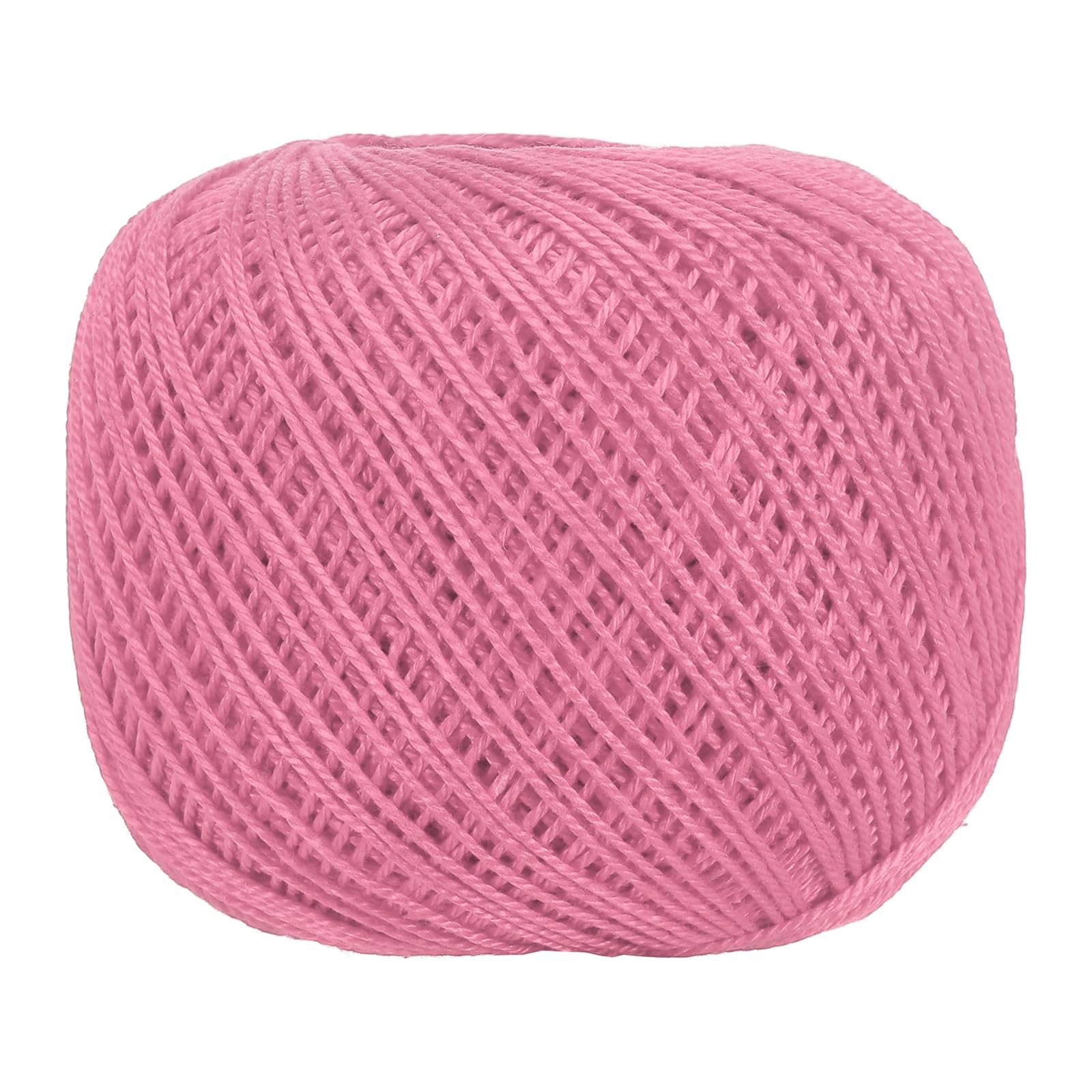 sourcing map 164 Yards Size 3 Pure Pink Pearl Cotton Crochet Thread Lace Weight Yarn Tatting Thread for Crocheting Knitting Embroidery Sewing