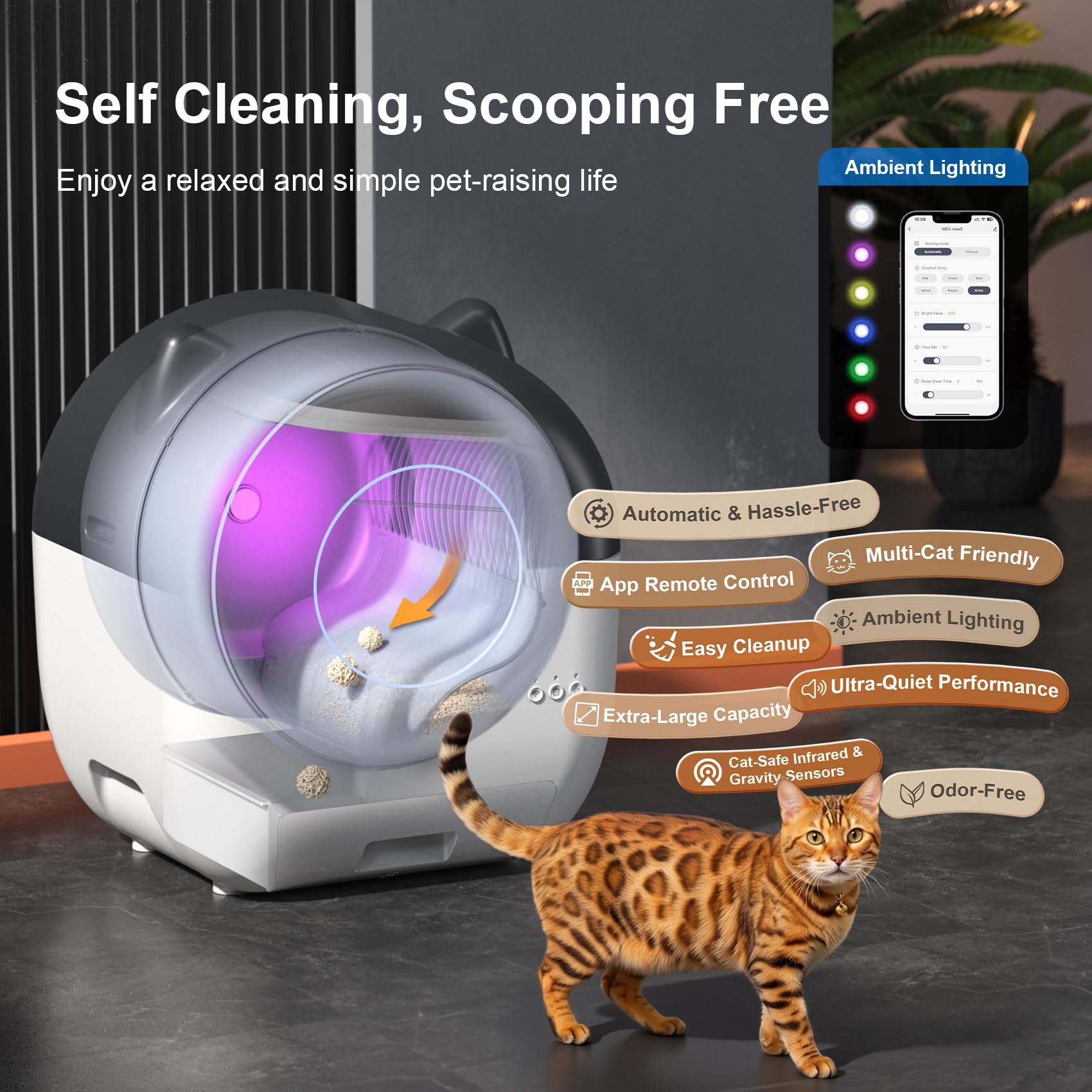 Self Cleaning Litter Box Mat, Cat Litter Pads for Automatic Cat Litter Box, Waterproof, Leakproof, Anti-Stick, Scratch Resistance, High Flexibility Self Cleaning Litter Box Replacement Accessories - image 2