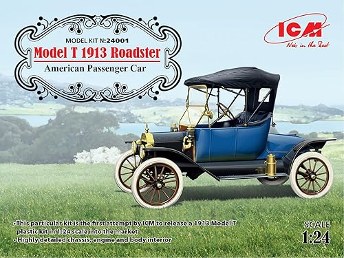 Miniatura 7 de ICM ICM24001 Ford 1:24-Modelo T 1913 Roadster, Coche de pasajeros de EE. UU