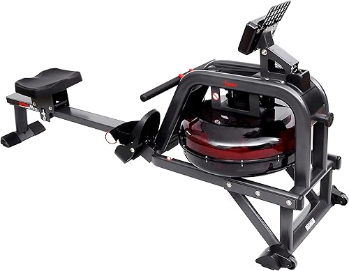 Miniatura 9 de Sunny Health & Fitness Máquina de remo de agua plegable de madera con aplicación exclusiva SunnyFit mejorada con conectividad Bluetooth  SF-RW522074