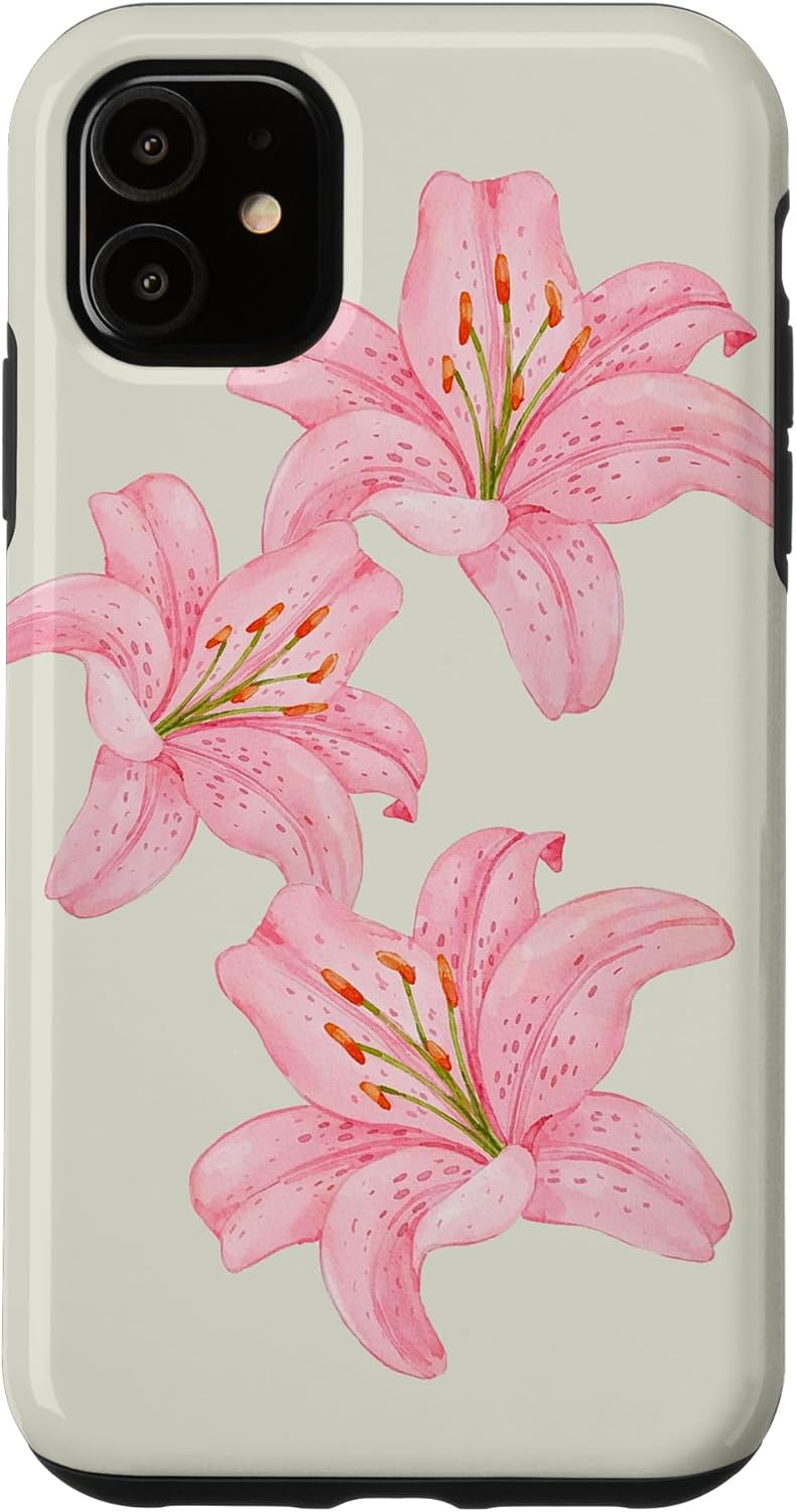 iPhone 15 Aesthetic Bloming Tiger Lily Summer Flower Collage Case
