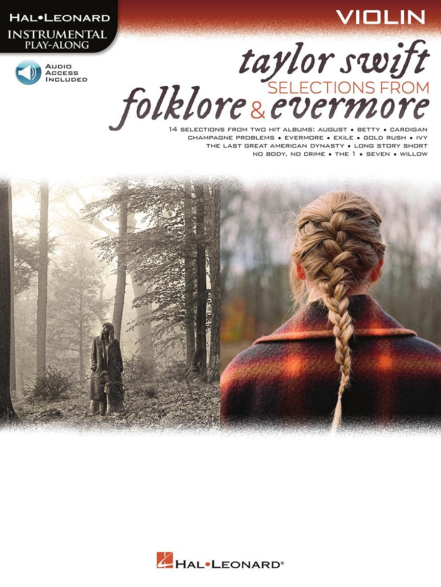 Taylor Swift - Selections from Folklore & Evermore : Violin Play-Along Book with Online Audio