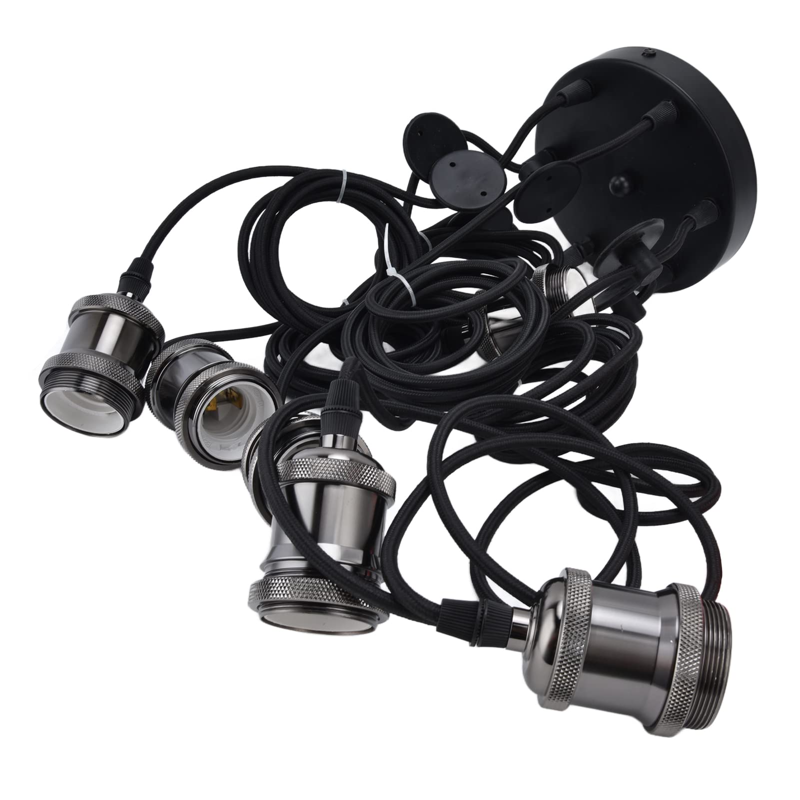 Portalampada a Soffitto Regolabile a 6 Bracci | Lampadario Sospensione Retro Fai-da-Te Forma di Ragno | Illuminazione Classica per Sala da Pranzo o Soggiorno
