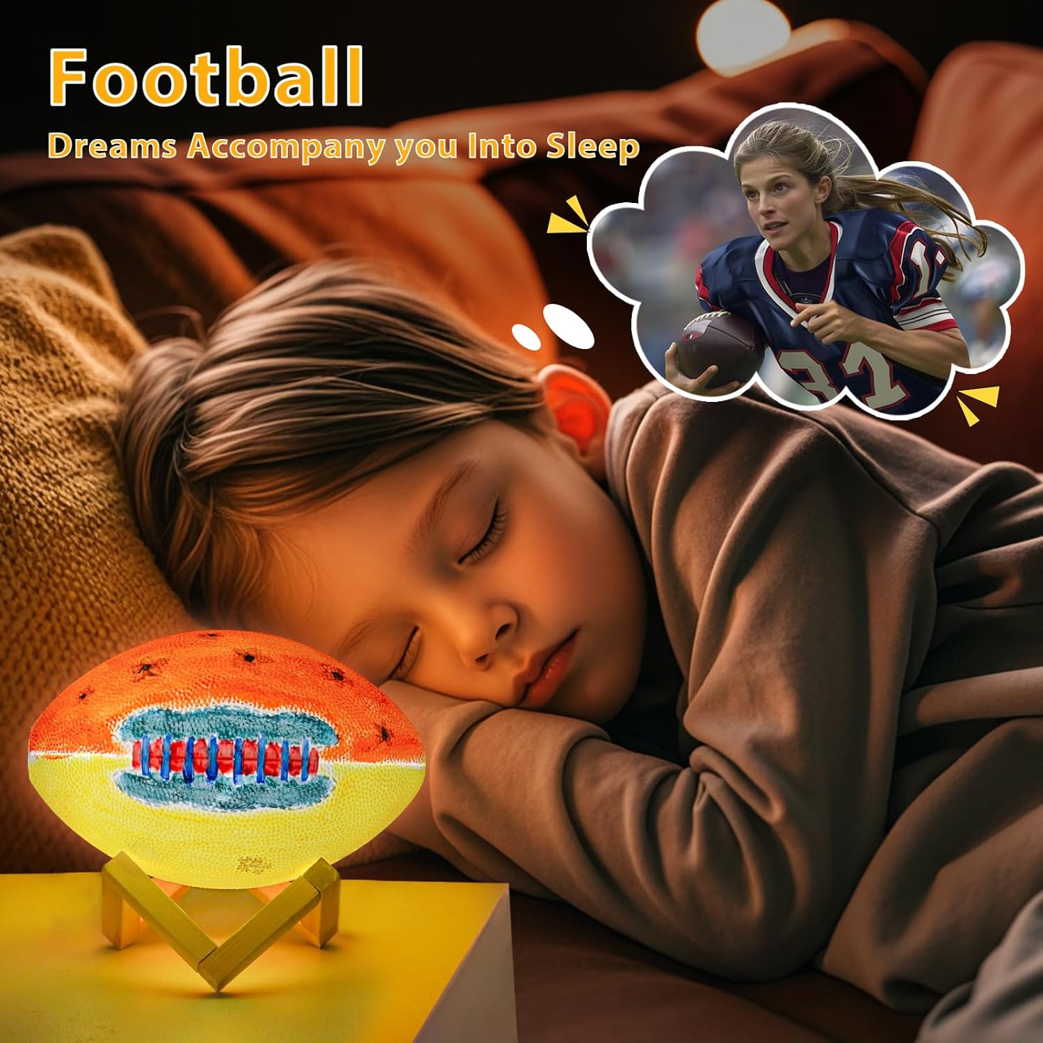 Minleway Paint Your Own Football Lamp Kit,16 Colors Night Light Toys for Girls Boys,Arts & Crafts Kit Art Supplie