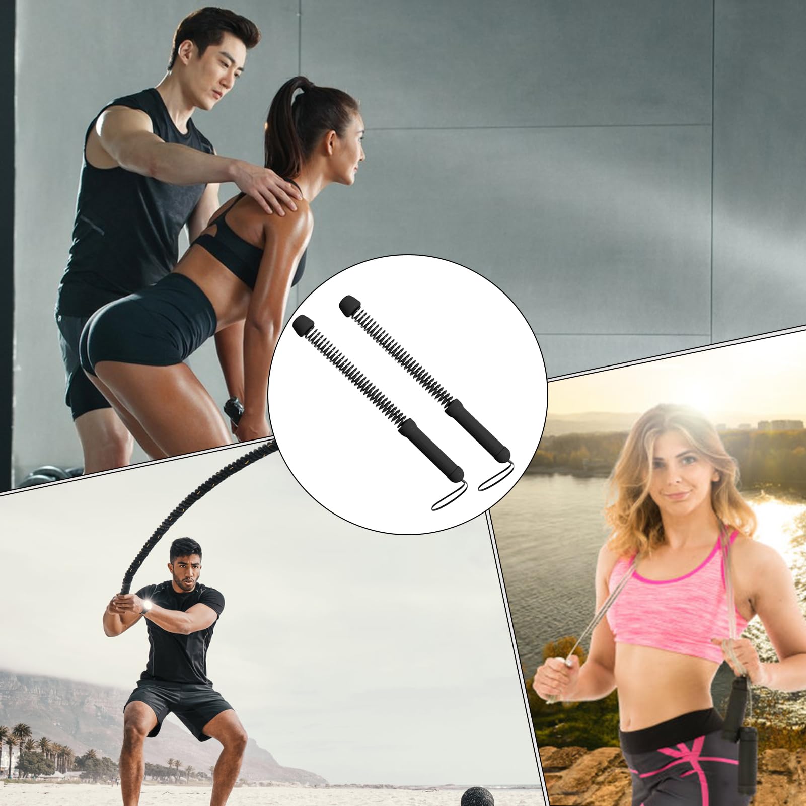 Corde Da Allenamento Per Esercizi Intensi E Fitness Corde Elastiche con | Attrezzatura Per Allenamento Di E Costruzione Muscolare Per Principianti Fitness Palestra E Casa