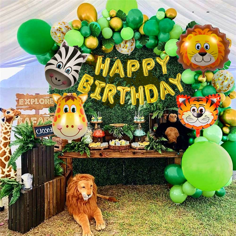 Buy JeVenis Set of 27 Jungle Animals Happy Birthday Decorations, Jungle