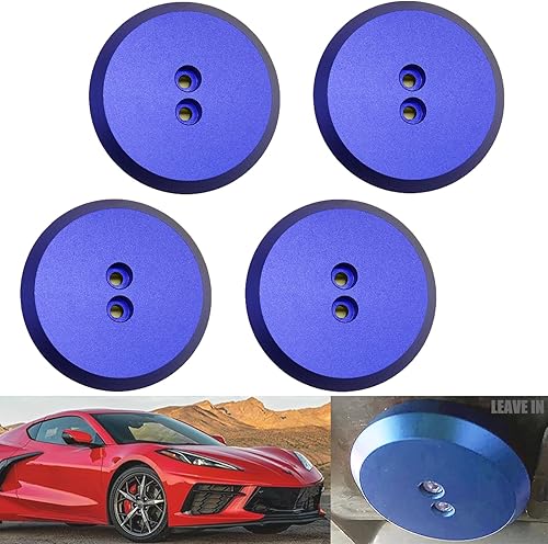 Paquete de 4 adaptadores de almohadilla de gato, disco de aluminio Jacking, almohadillas de piso Billet compatibles con Chevrolet Corvette C5 C6 C7