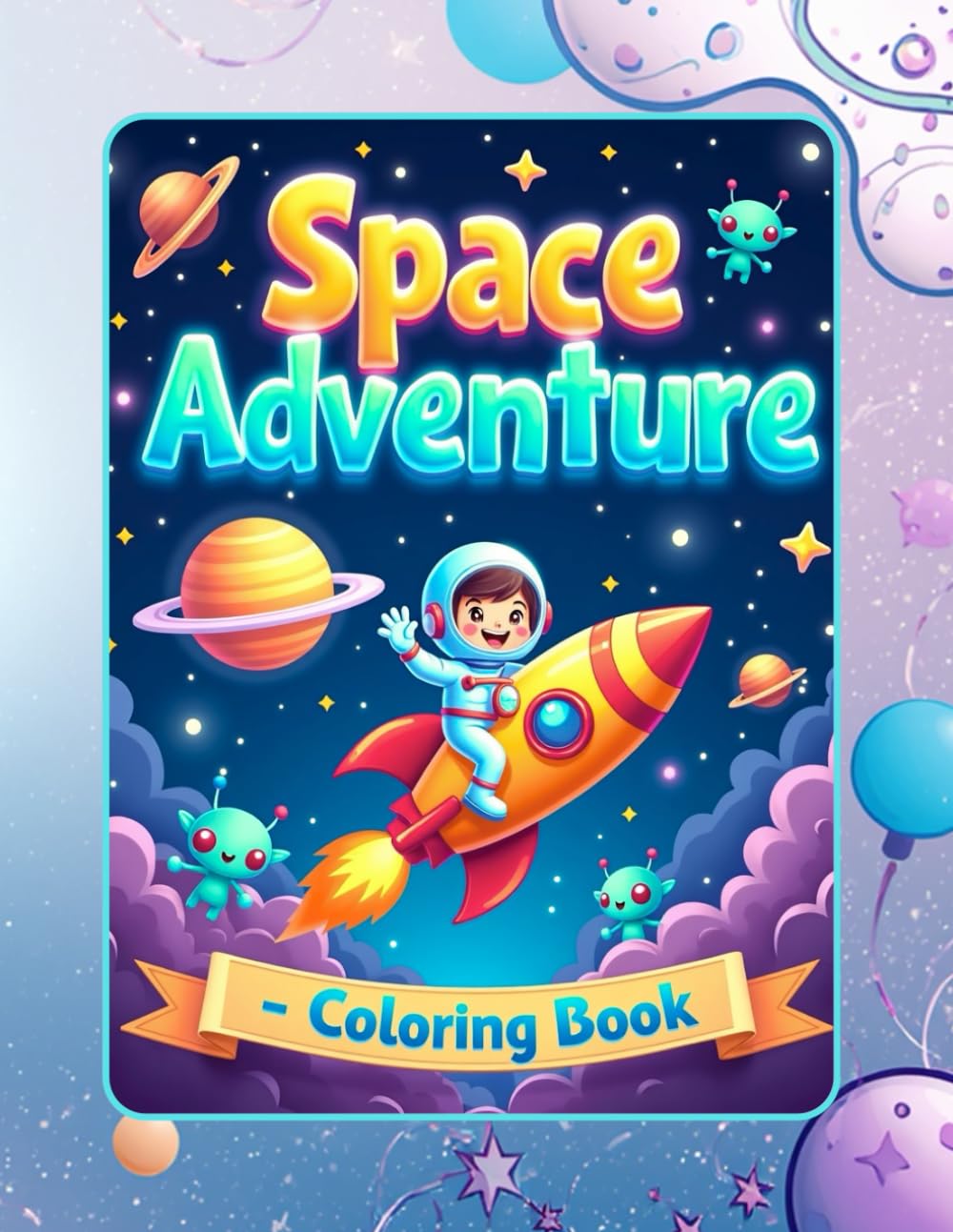 Space Adventure -Coloring Book: A Cosmic Coloring Journey for Little Explorers