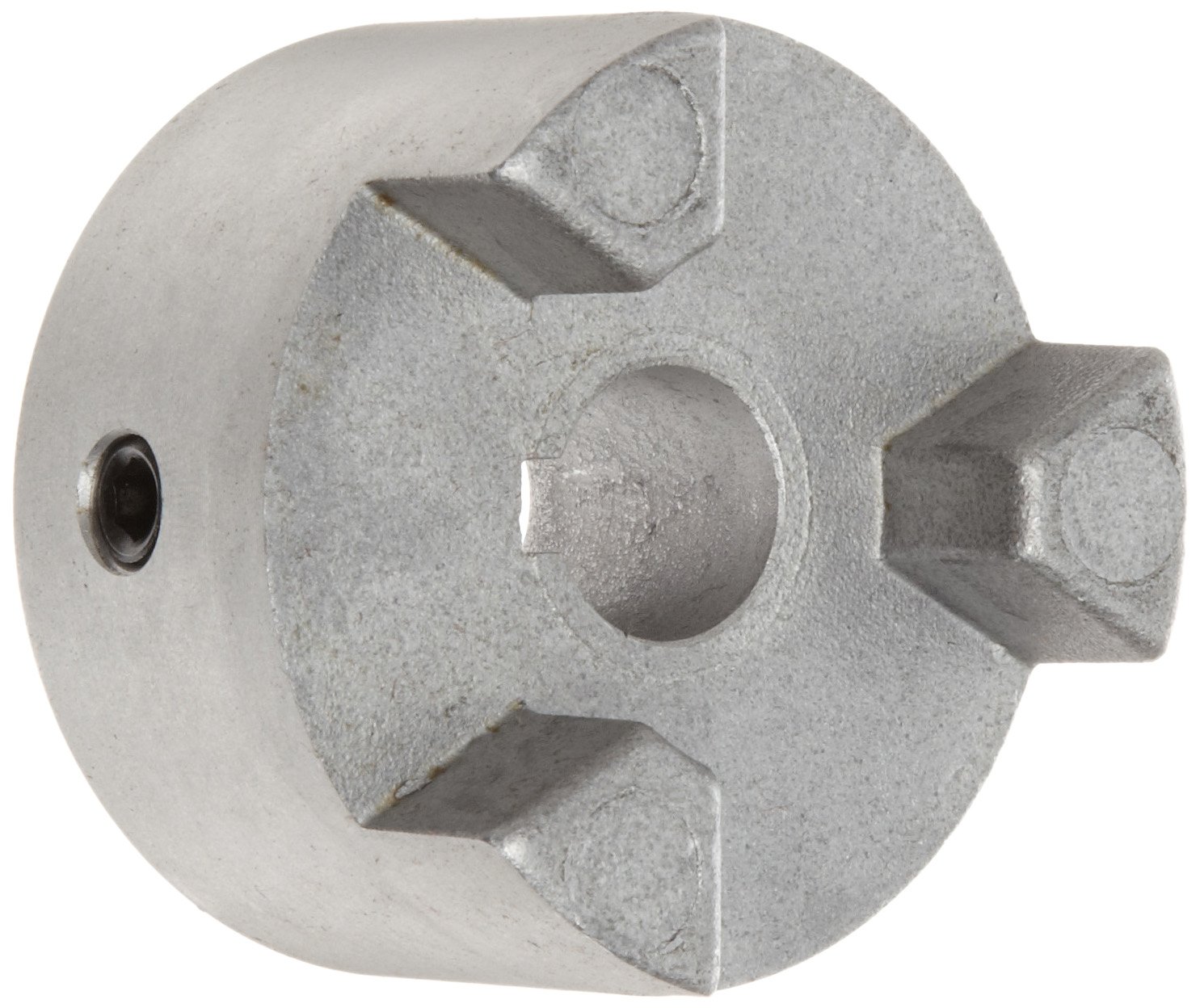 Lovejoy 47253 Size AL100 Jaw Coupling Hub, Aluminum, Metric, 19 mm Bore, 64.262 mm OD, 34.798 mm Length Through Bore, 6 mm x 2.8 mm Keyway