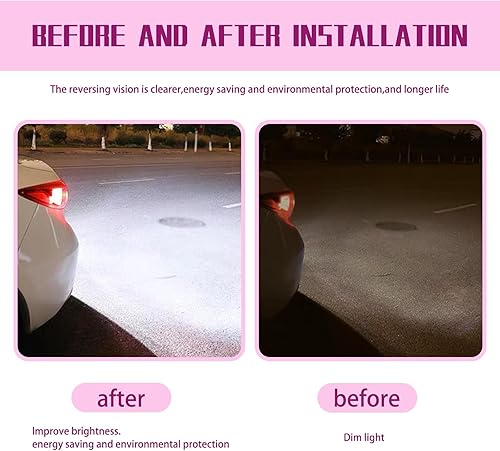 Miniatura 4 de QODOLSI Paquete de 2 luces de iluminación para automóvil, luz inversa T15, bombillas de chip 3535 de decodificación de alta potencia, bombilla LED