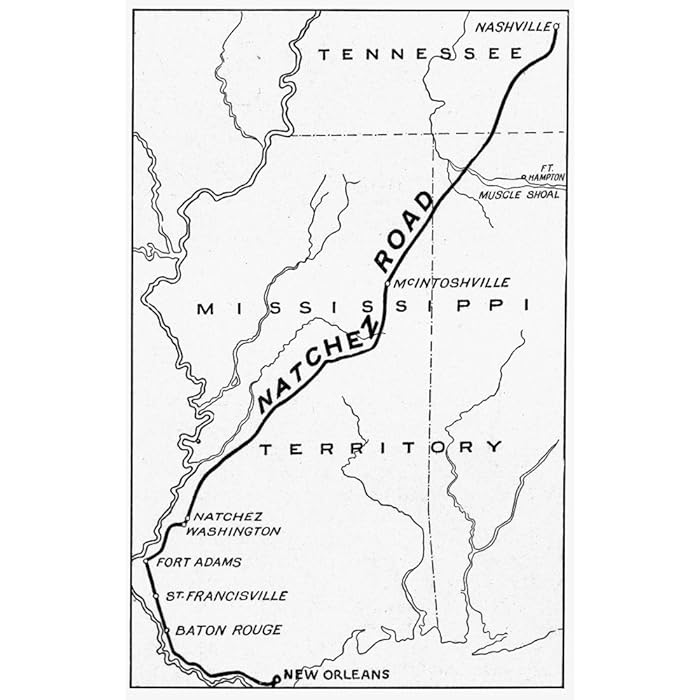 Buy Natchez Trace 1816 Nmap Of The Natchez Road Constructed In The