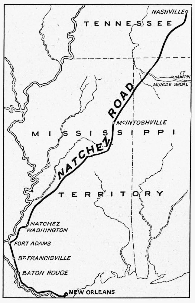Natchez Trace 1816 Nmap Of The Natchez Road Constructed In