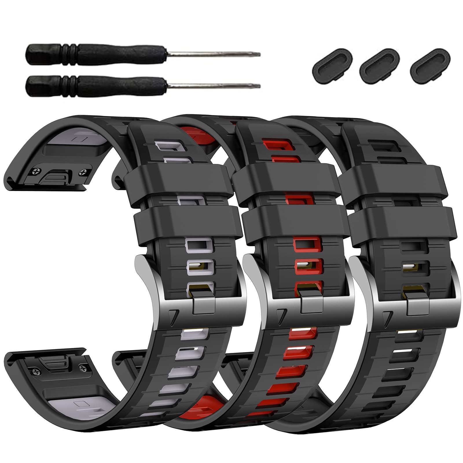 EZMVZKU 20mm Silicone Watch Straps Compatible with Garmin Fenix 8 AMOLED 43mm/7S/7S pro/Fenix 6S/6S Pro/5S/5S Plus,Quickfit Sport Bands for Garmin Approach S70 42mm/epix Pro 42mm/Descent Mk3i 43mm