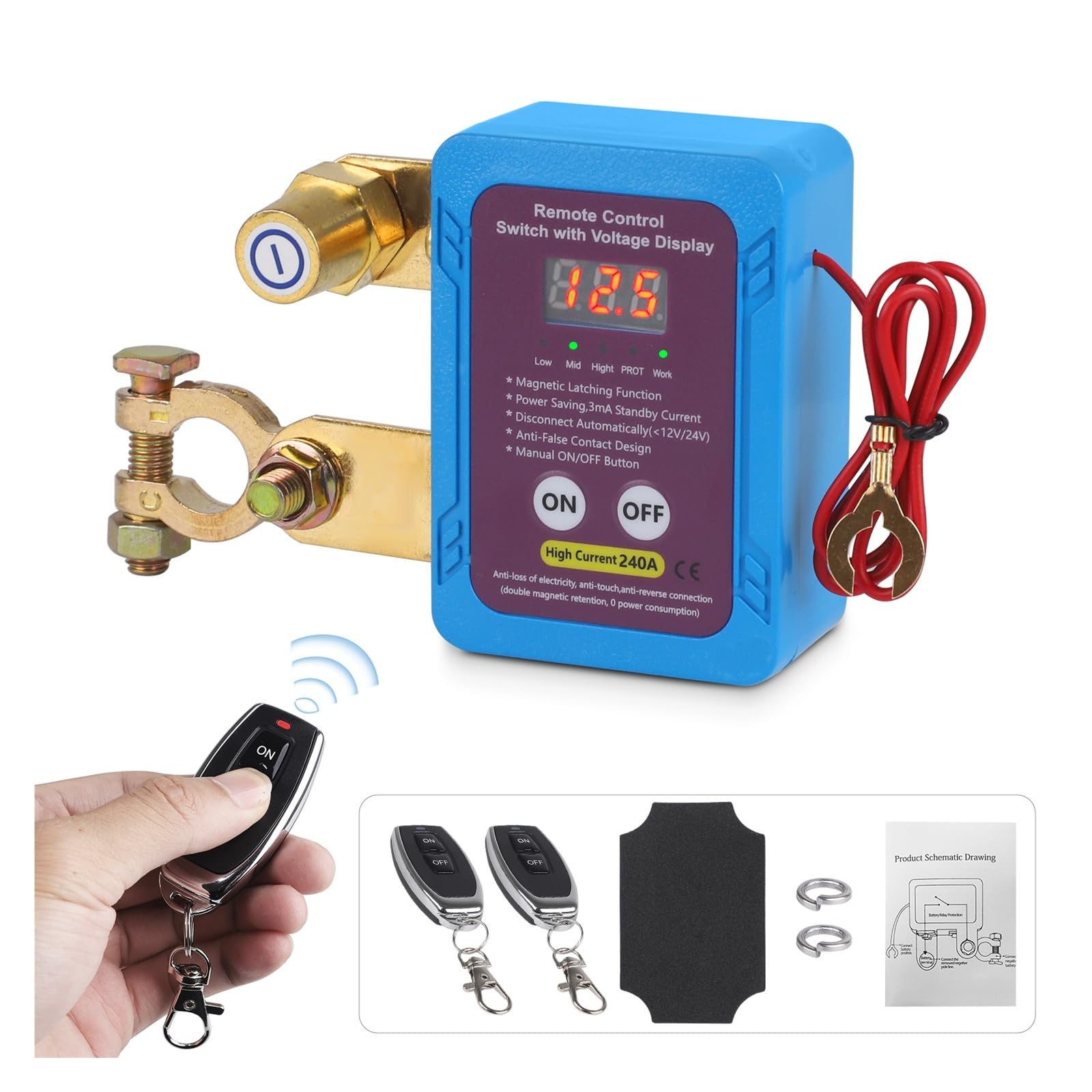 For ensemble de camion de voiture, interrupteur antivol, batterie