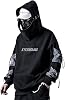 XYXIONGMAO Streetwear Techwear Hoodie Cyberpunk Tactical Mens Black Urban Hip Hop Japanese Sweatshirt