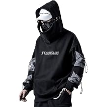 XYXIONGMAO Streetwear Techwear Hoodie Cyberpunk Tactical Men's Black Urban Hip Hop Japanese Sweatshirt