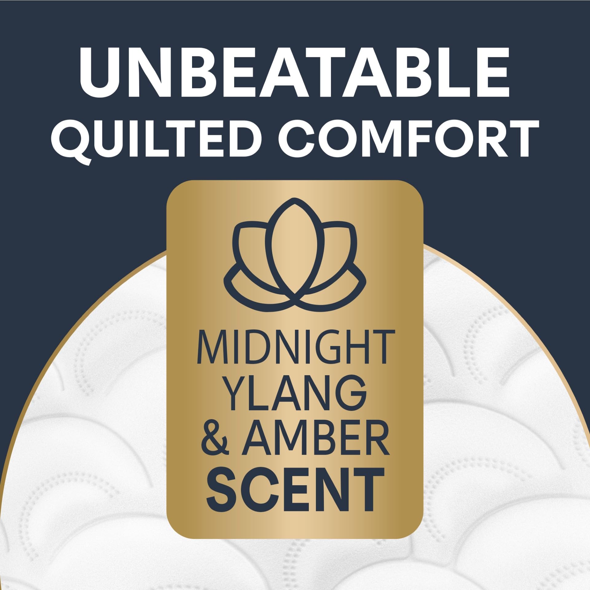 Andrex Ultimate Quilts - Carta igienica da 36 rotoli con fragranza Midnight Ylang e ambra, tecnologia Air Pocket per lenzuola morbide e spesse, confezione da 36 rotoli di carta igienica trapuntata