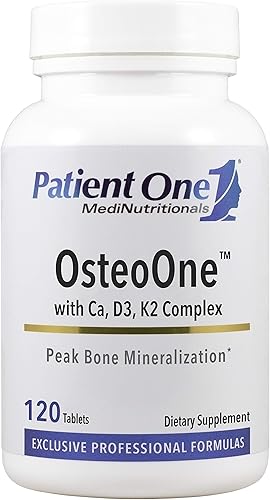 Patient One OsteoOne | Suplemento para apoyar la salud ósea y la absorción de calcio* | Con calcio, vitaminas D3 y K2 y más | 120 tabletas