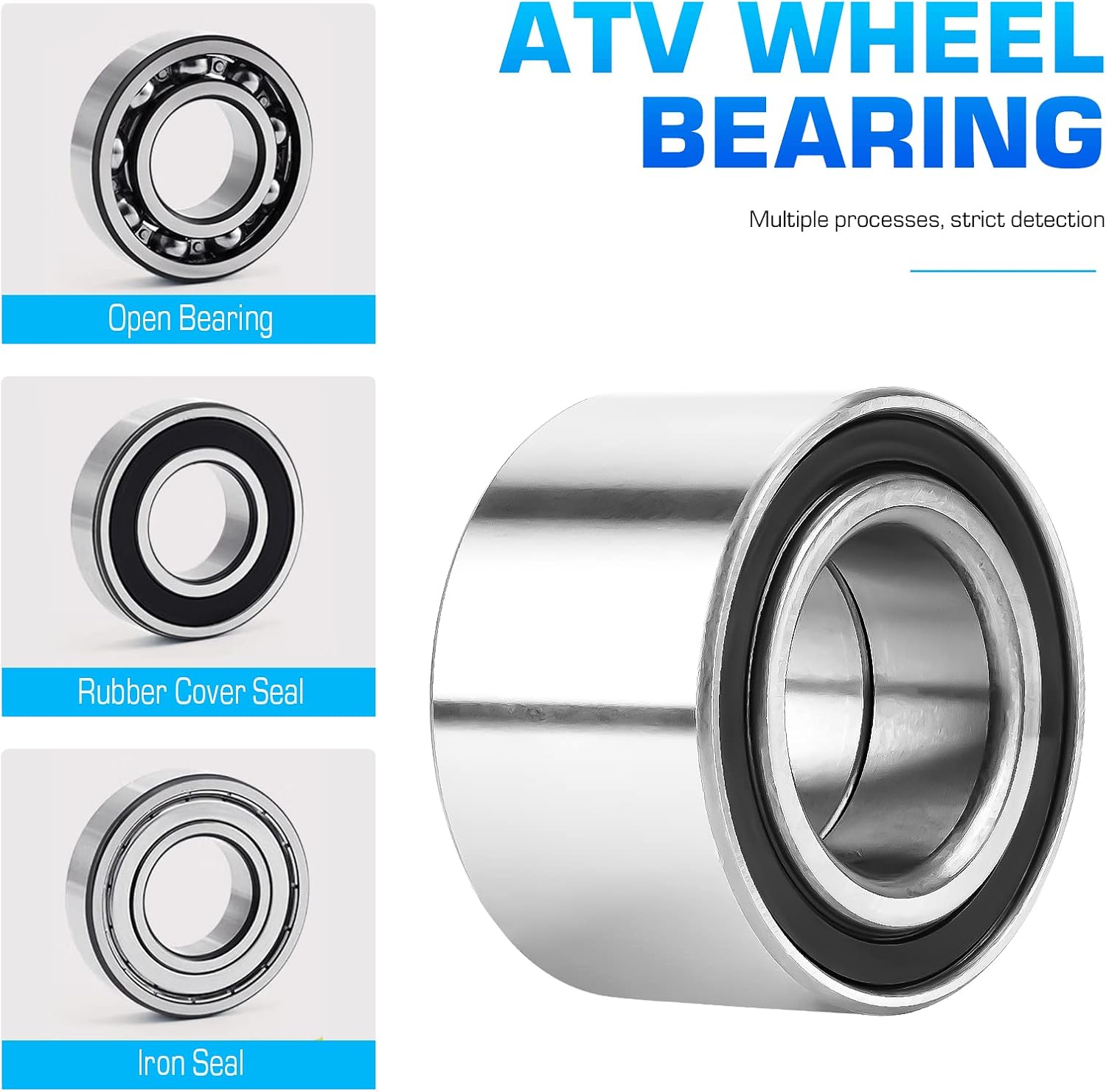 Front Left or Right CV Axle & Wheel Bearing Kit for Polaris Ranger 500/700 EFI/XP 2005 2006 2007, 2 CV Axles and 2 Wheel Bearings