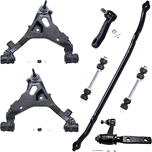 Miniatura 347 de Detroit Axle - Kit de brazos de control AWD para cargador Chrysler 300 Dodge Challenger Magnum, 2 brazos de control superiores delanteros con rótula