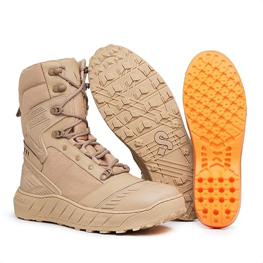 Bota Masculina Coturno Militar Cano Alto Commander em Couro Genuíno