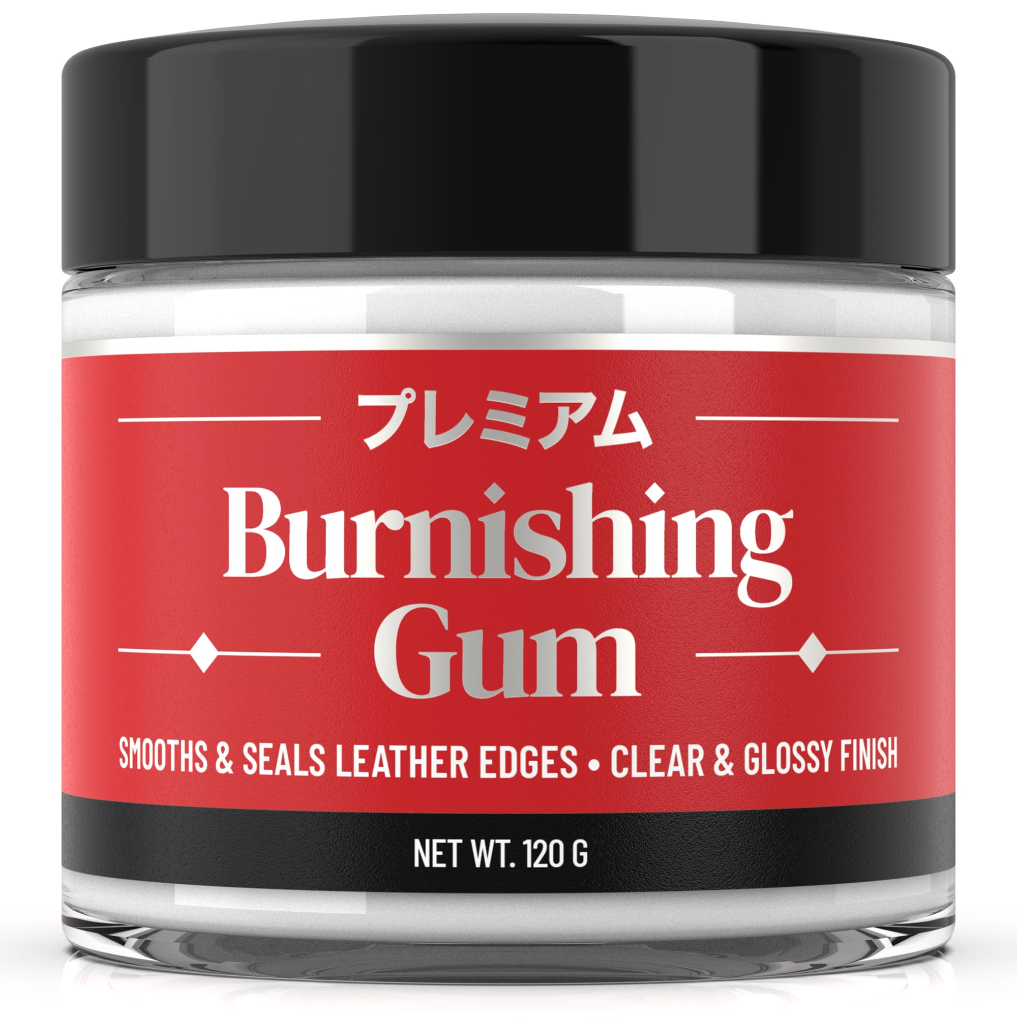 Leather Burnishing Gum for Smooth Glossy Edges - Quick-Dry & Waterproof Leather Edge Sealer, Professional Leather Burnisher for All Type of Leather - Leather Burnishing Tool