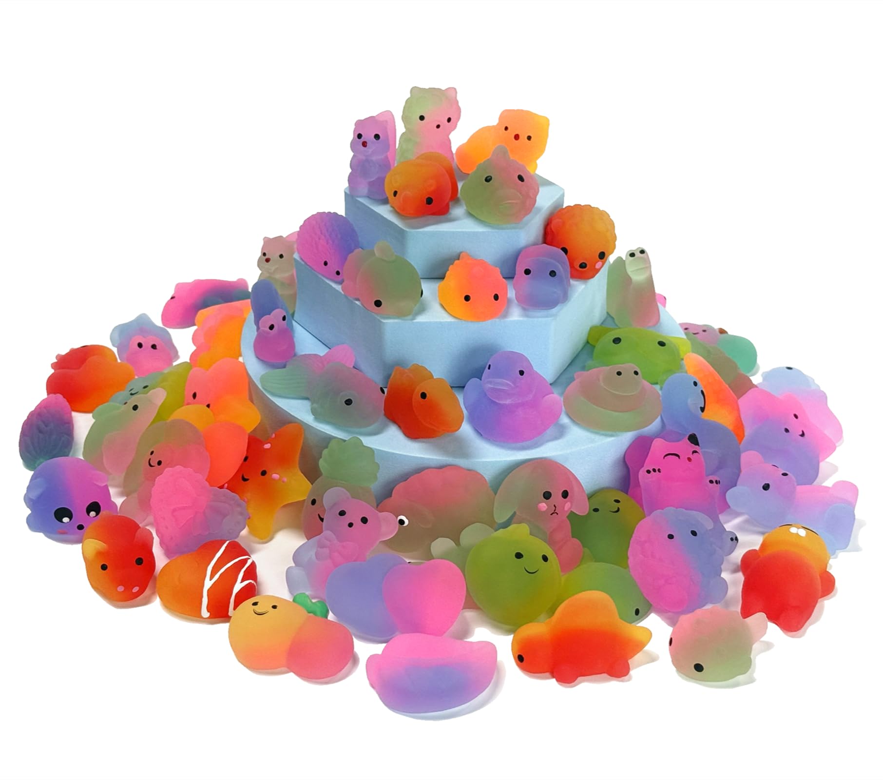 Photo 1 of 12 Pack Random Delivery Gradient Color Series Mochi Squishy,Kids Birthday Gift,Party Favors,Classroom prizes,Goody Bag Stuffers (12)