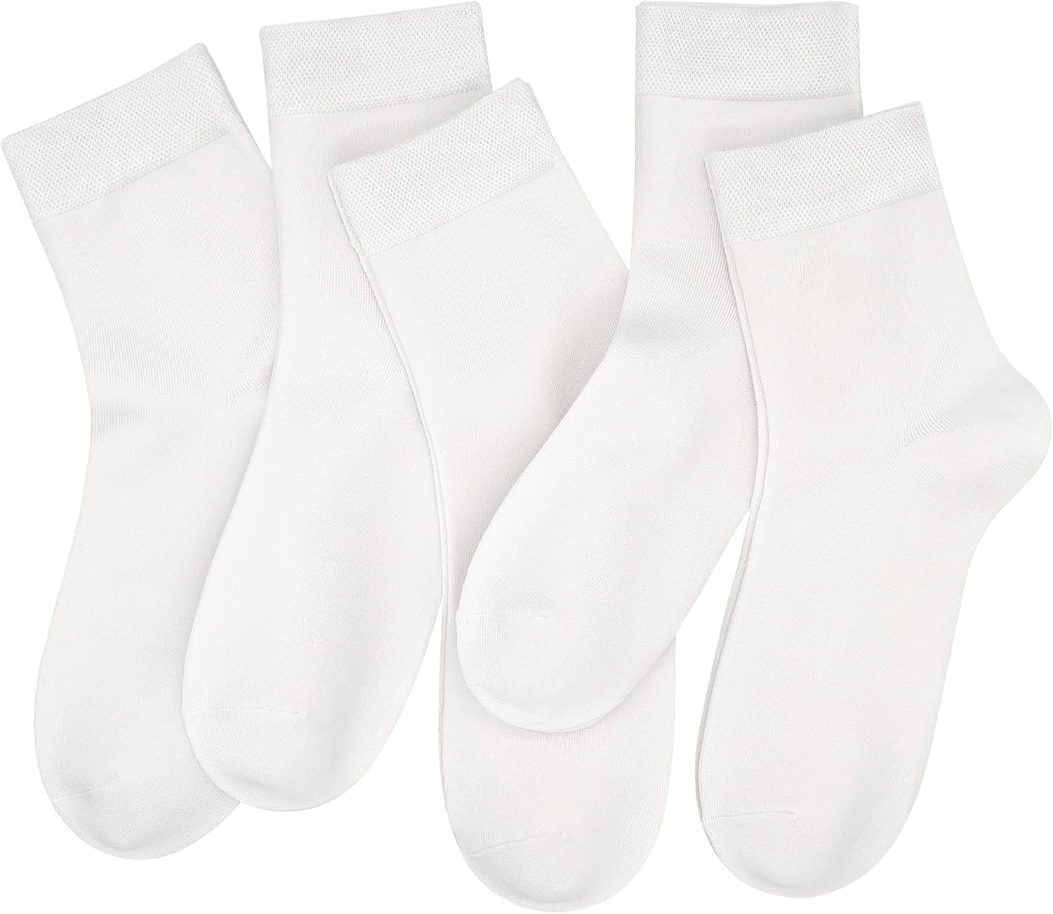 SERISIMPLE Women Thin Viscose Bamboo Socks Crew Lightweight Above Ankle Casual Dress Sock For Ladies Bootie Trouser 5 Pairs