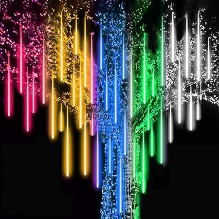 Amazon.com : Aluan Christmas Lights Meteor Shower Rain Lights 10 Tube ...