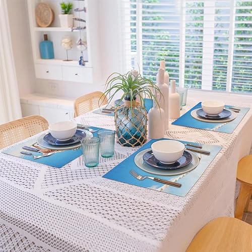 Miniatura 8 de Giraffes Adorable Texture Placemats Set of 4 Table Mats Washable Placemat Waterproof Place Mats for Party Home Dining Table Decor 18x12 in