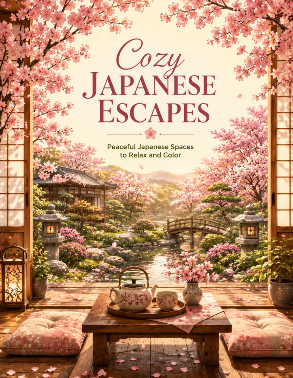 Cozy Japanese Escapes: 50 Peaceful Japanese Spaces to Relax, Unwind, and Color