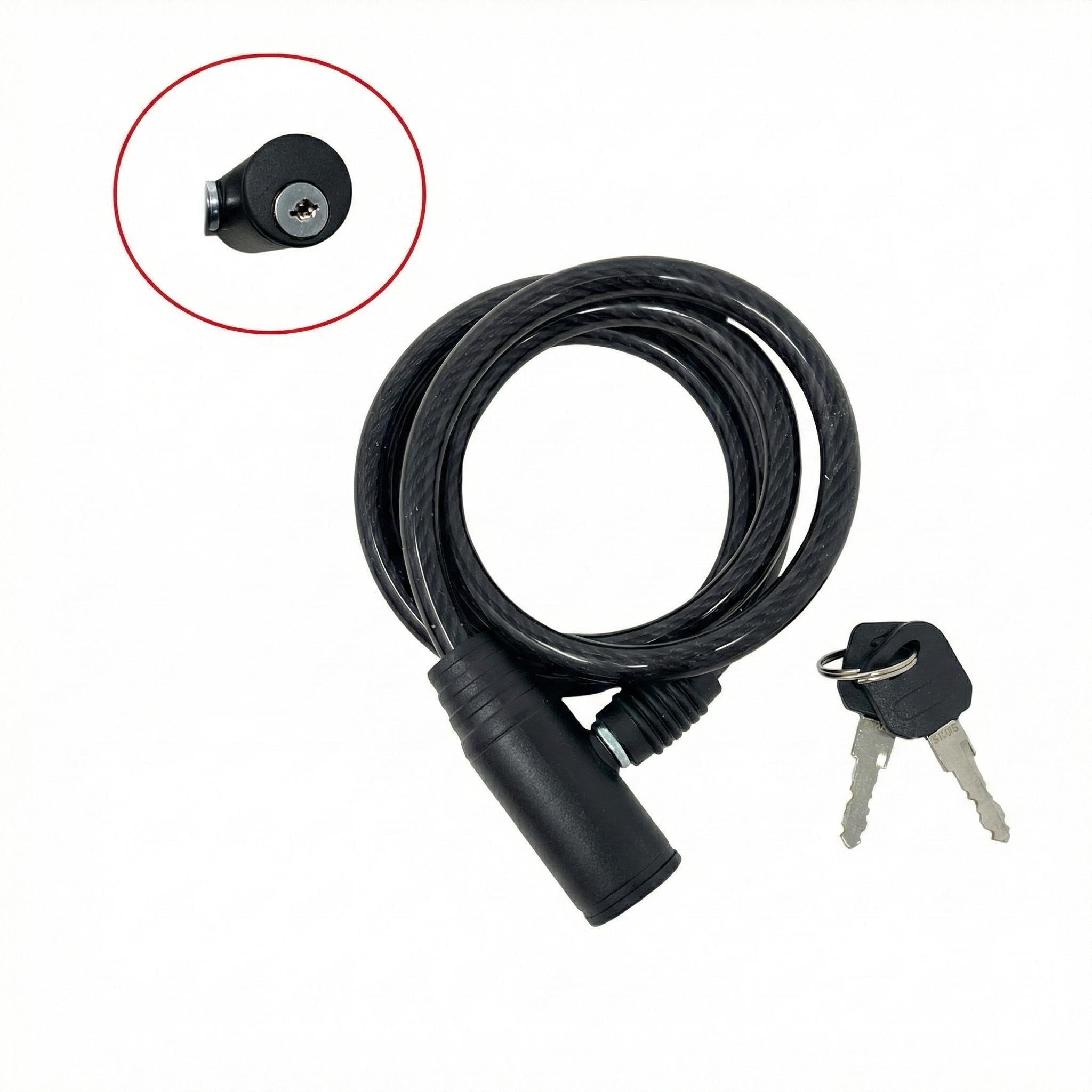 Catena Lucchetto Antifurto Bici Cavo 8 mm x 1 m con Chiave · Resistente · Rivestimento Protettivo Antigraffio · Sicurezza per Bicicletta, Monopattino