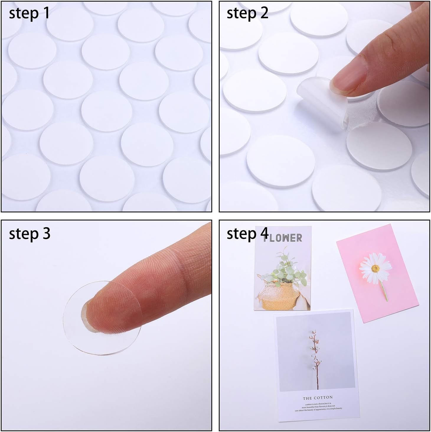 ADXCO 144 Pieces Transparent Putty Traceless Removable Sticky Putty Double-Sided Adhesive Round Putty Multipurpose Tape Nano Gel Mat for Wood, Glass, Ceramic, Metal, Plastic, Diameter 20 mm