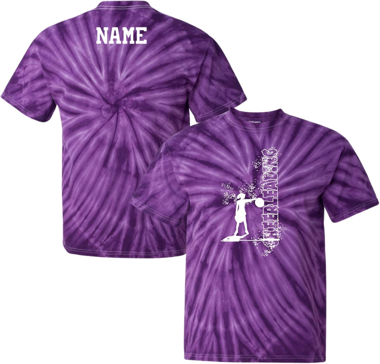 JANT girl Custom Cheerleading Tie Dye T-Shirt Cheerleader Logo