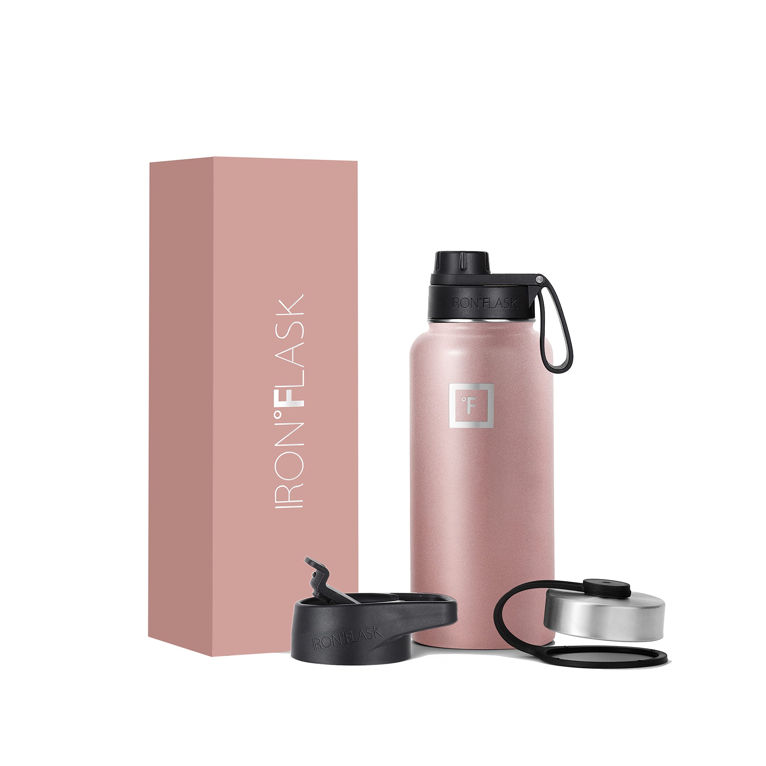 Buy IRON °FLASK Sports Water Bottle 14oz, 18oz, 22oz, 32oz, 40oz,or 64oz, 3 Lids (Spout Lid