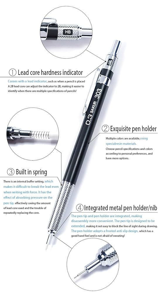 Amazon.co.jp: SQ-CMHSAIN 低重心シャープペンシルセット(ピンク