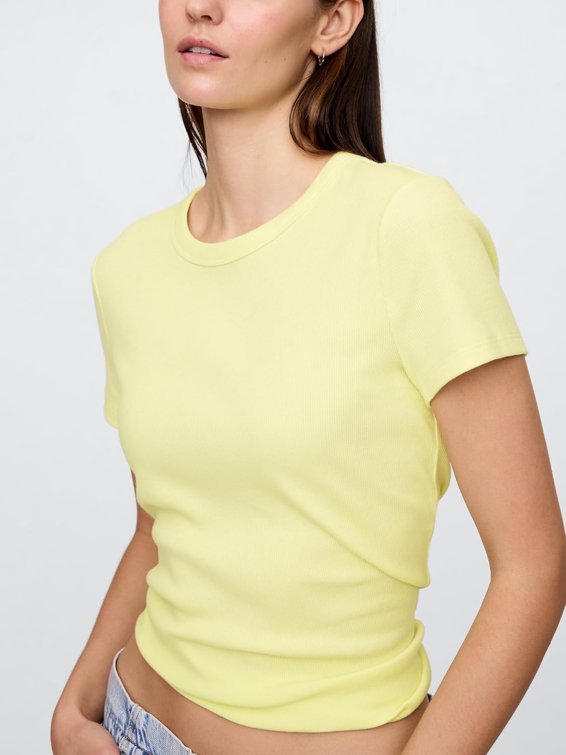 Gap Womens Solid Rib Knit Top - Image 4