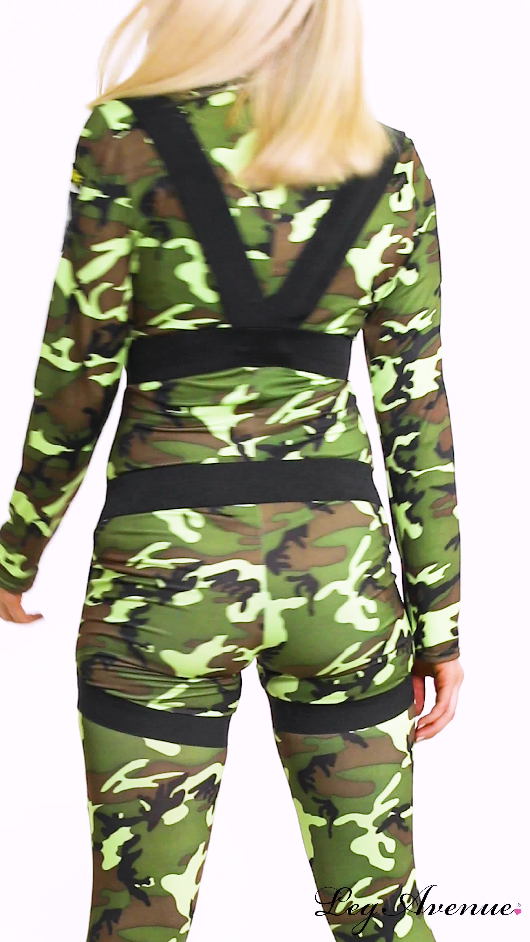 Leg Avenue 85166 - Hübsche Fallschirmspringer Militär Kostüm – Bild 6