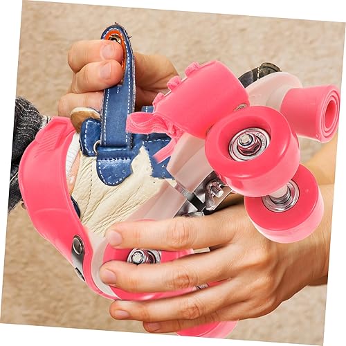 Miniatura 9 de BESPORTBLE 1 juego de patines de ruedas ajustables para principiantes, patines de patinaje protectores, zapatos de patinaje protectores, zapatos de
