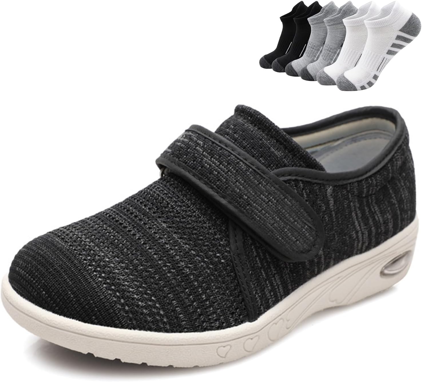 Women's Diabetic Shoes,Air Cushioned Bottom for Elderly with Foot Pain