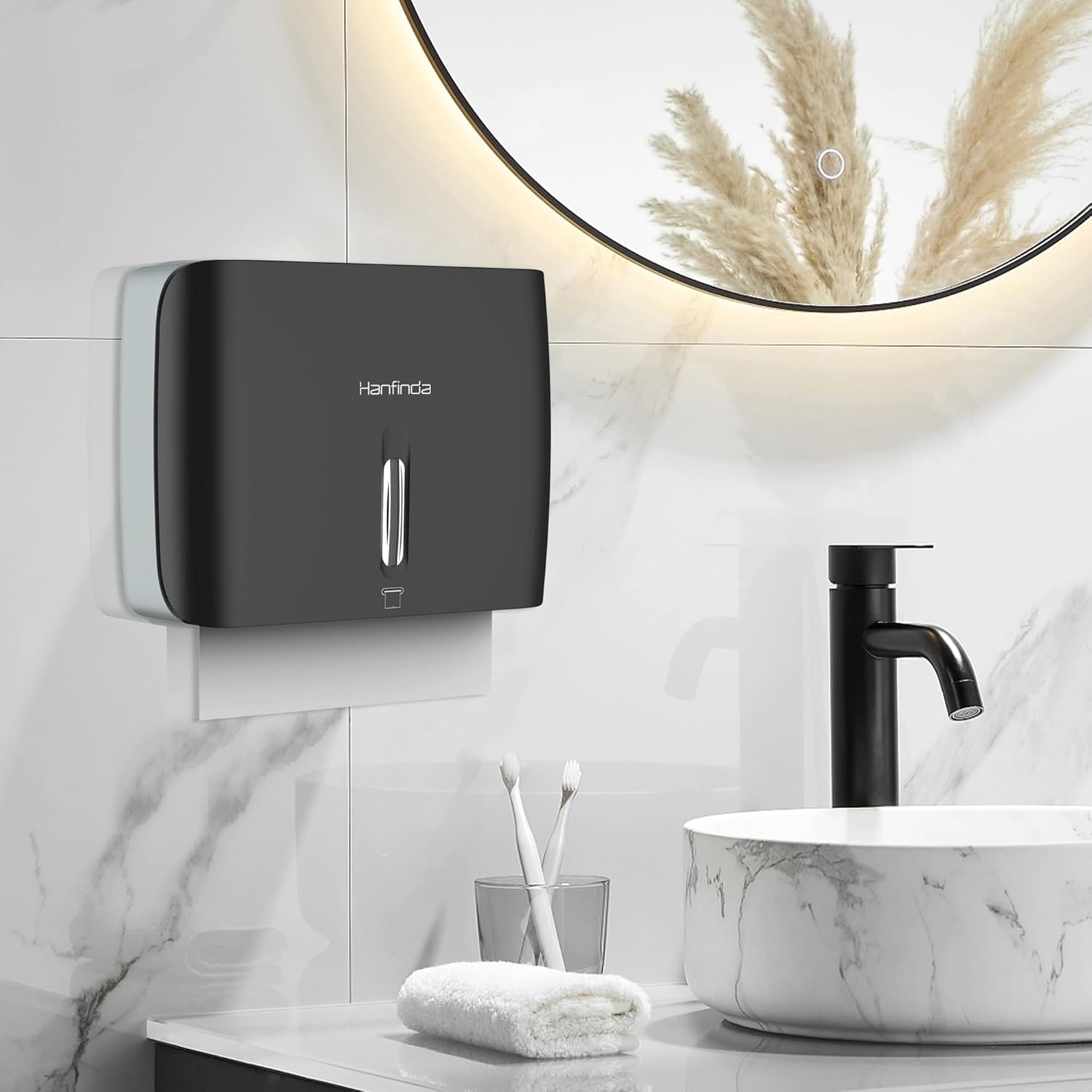 Commercial Wall-Mounted Paper Towel Dispenser with Visual Window and Lockable Design Perfect for Multifold Trifold Paper Towels