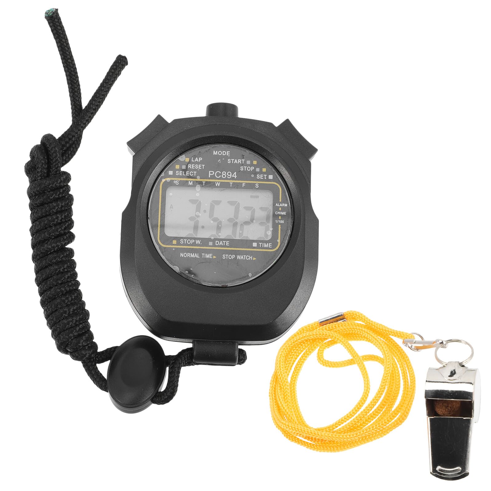 PRETYZOOM Digital Sports Stopwatch with Stainless Steel Whistle, Multifunction Electronic Timer for Referees, Outdoor Fitness and Training Timing Timer Set-picture-19