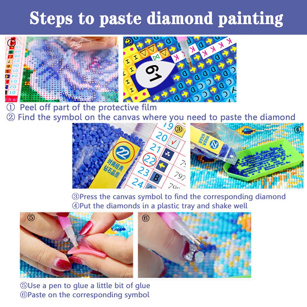 LOMSIOY 5D Diamond Painting Kit Campagna Completo Fai Da Te